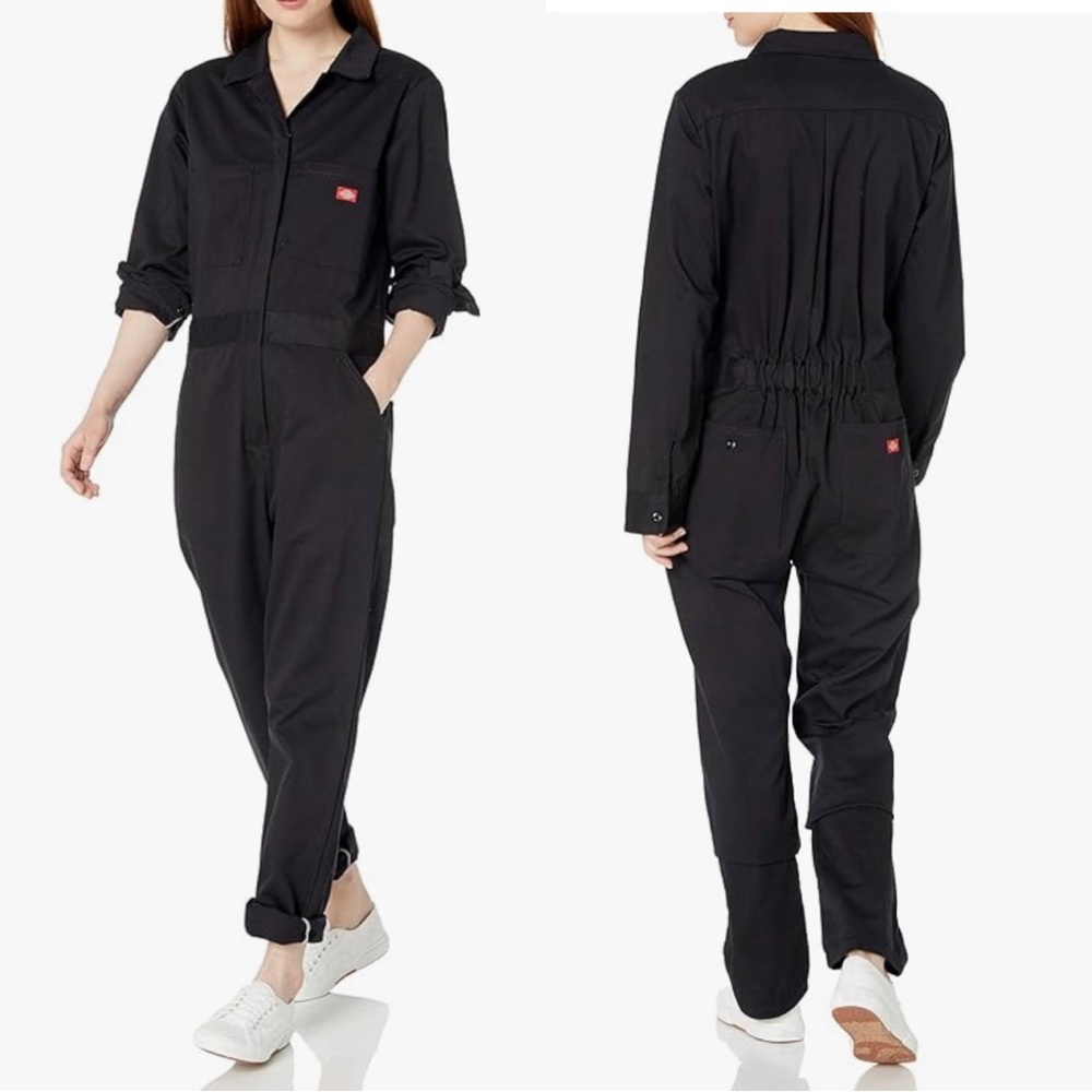 Dickies Black Long Sleeve Cotton Twill Coverall Size L